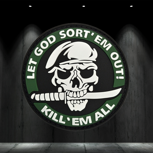 Kill'em all Tactical Skull Morale Badge PVC Patch